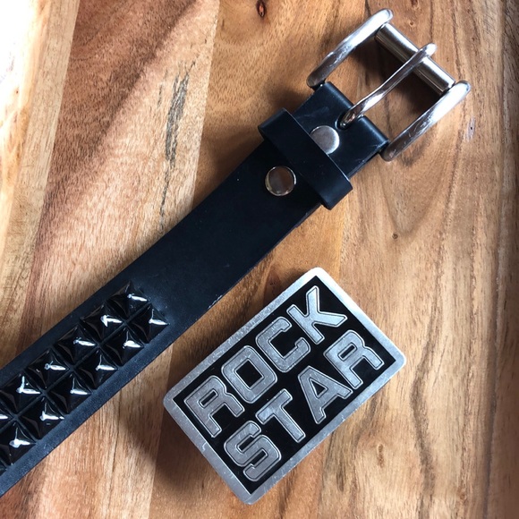 PacSun | Y2K Black & Silver Rock Star Belt Buckle - Picture 8 of 11
